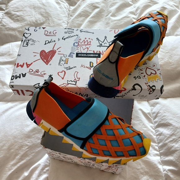 Dolce & Gabbana Shoes - New. Dolce and Gabbana Neoprene and elastic light weight multicolor